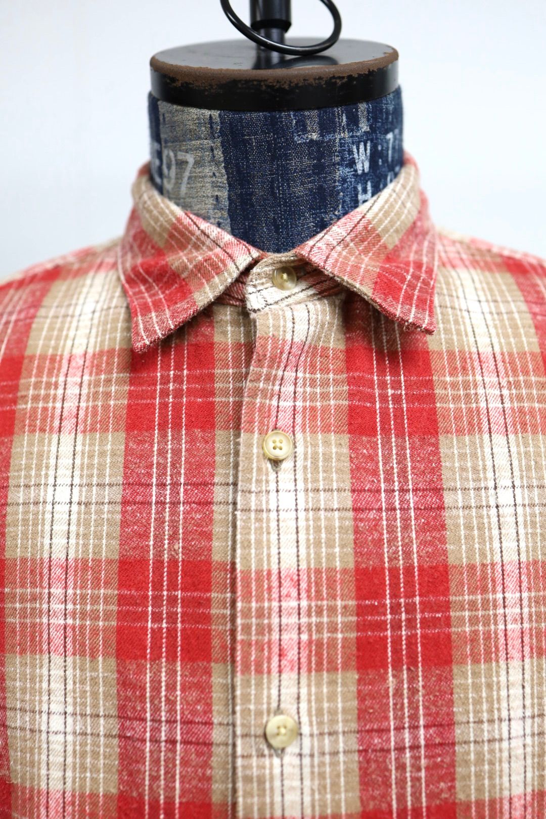 アプレッセ 2026 STYLE1 Vintage Cotton Silk Nep Twill Check Shirts (26SAP-02-06)RED☆1月24日(土)発売！