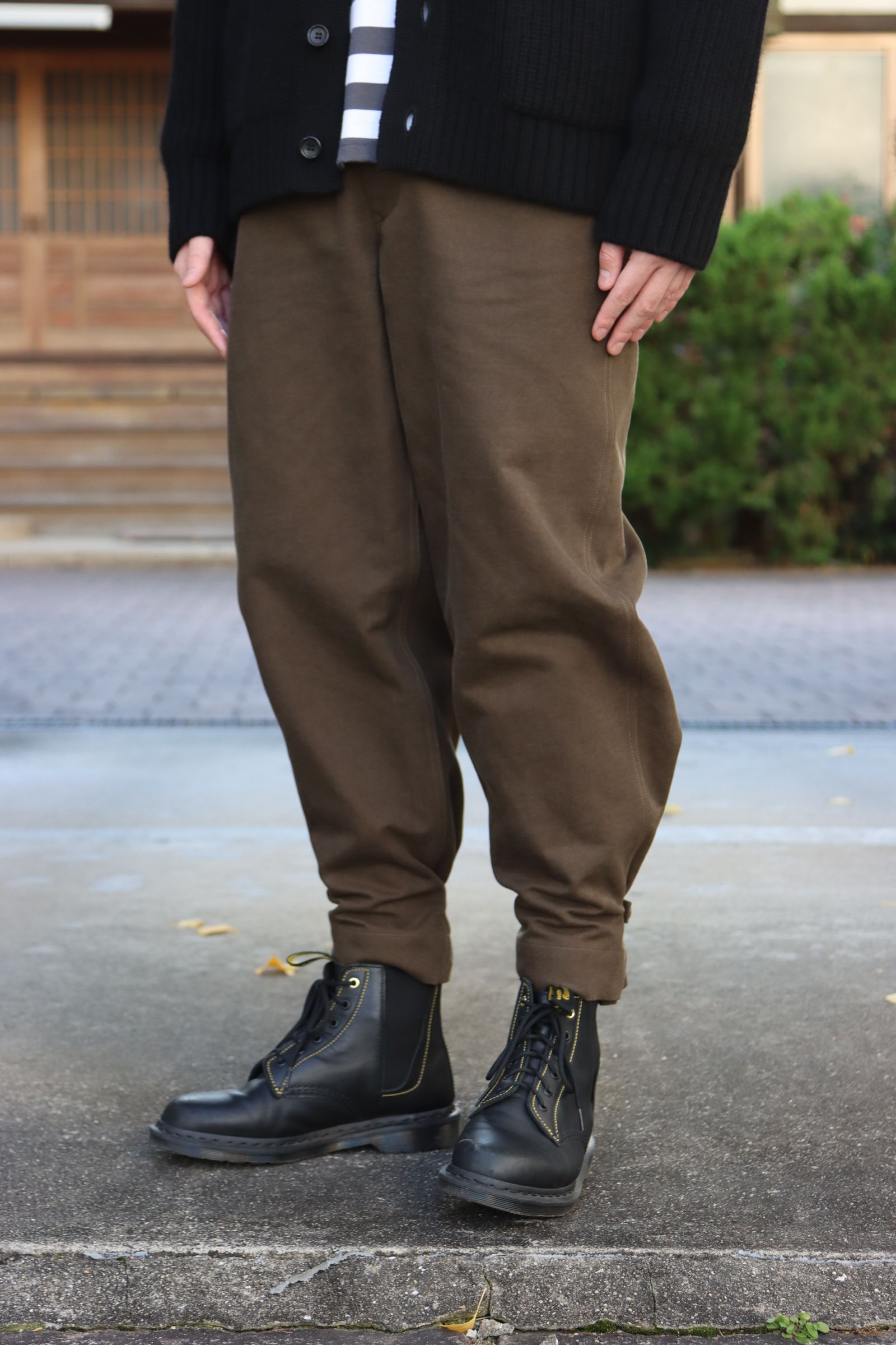 織り柄チェック A.PRESSE アプレッセ Motorcycle Trousers