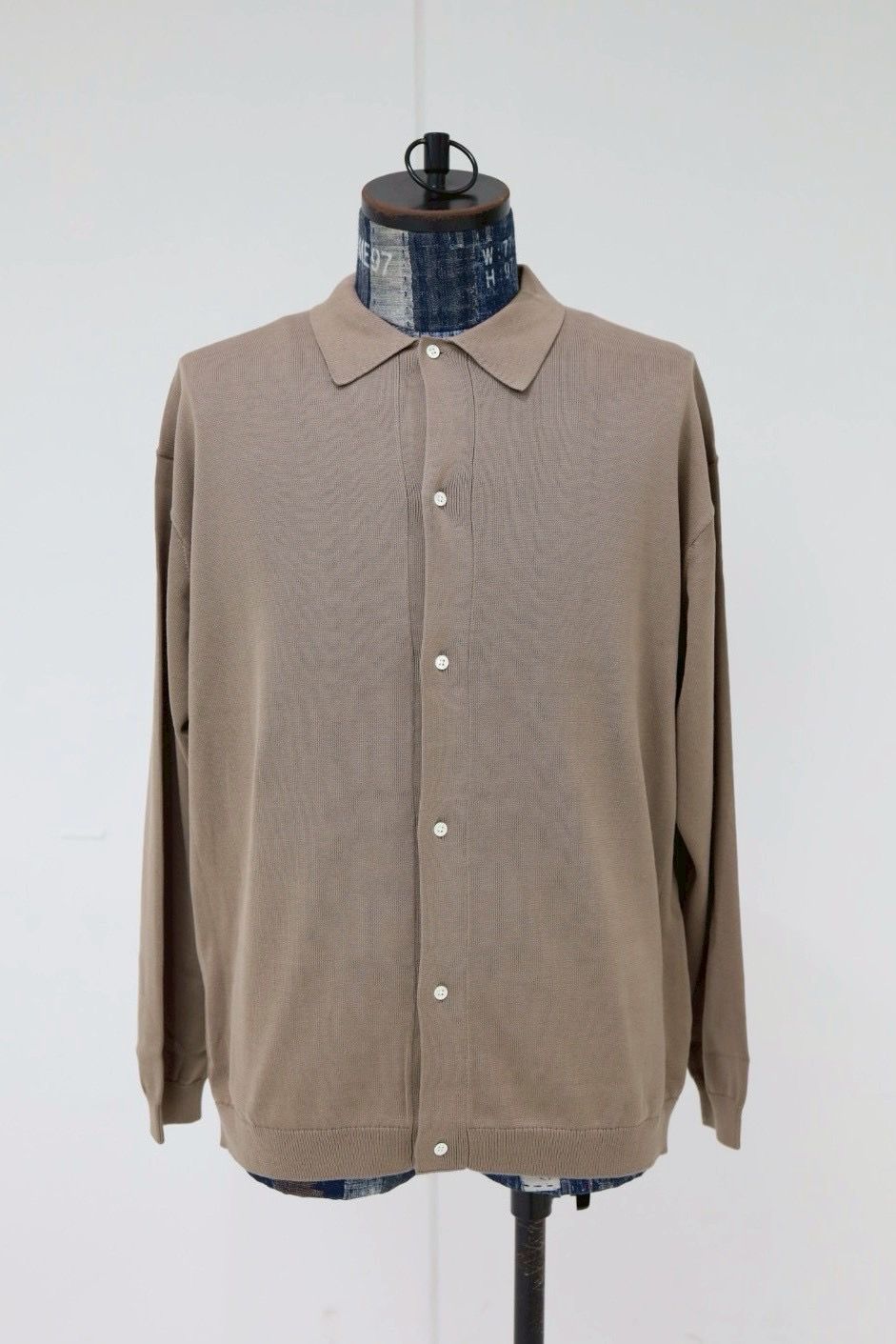 グラフペーパー26SS Suvin High Gauge Knit Oversized L/S Shirts (GU261-80263C)TAUPE☆1月17日(土)発売！