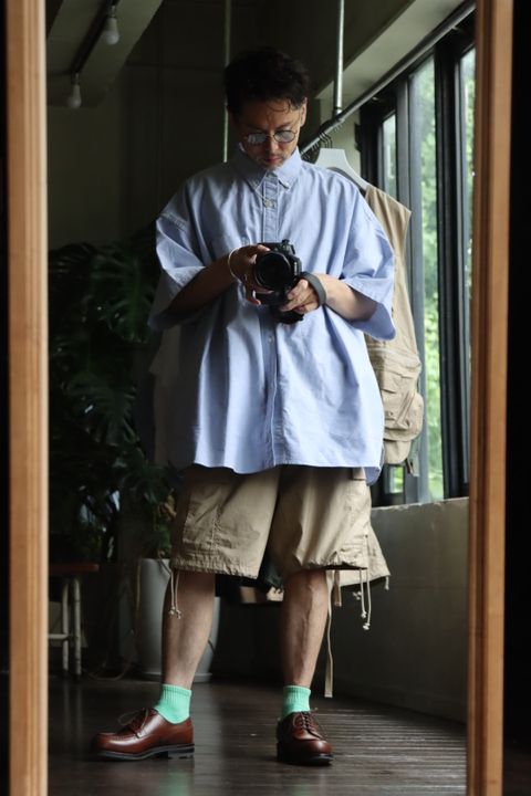 フレッシュサービス CORPORATE S/S B.D SHIRT"BLUE"スタイル.2022.6.25.