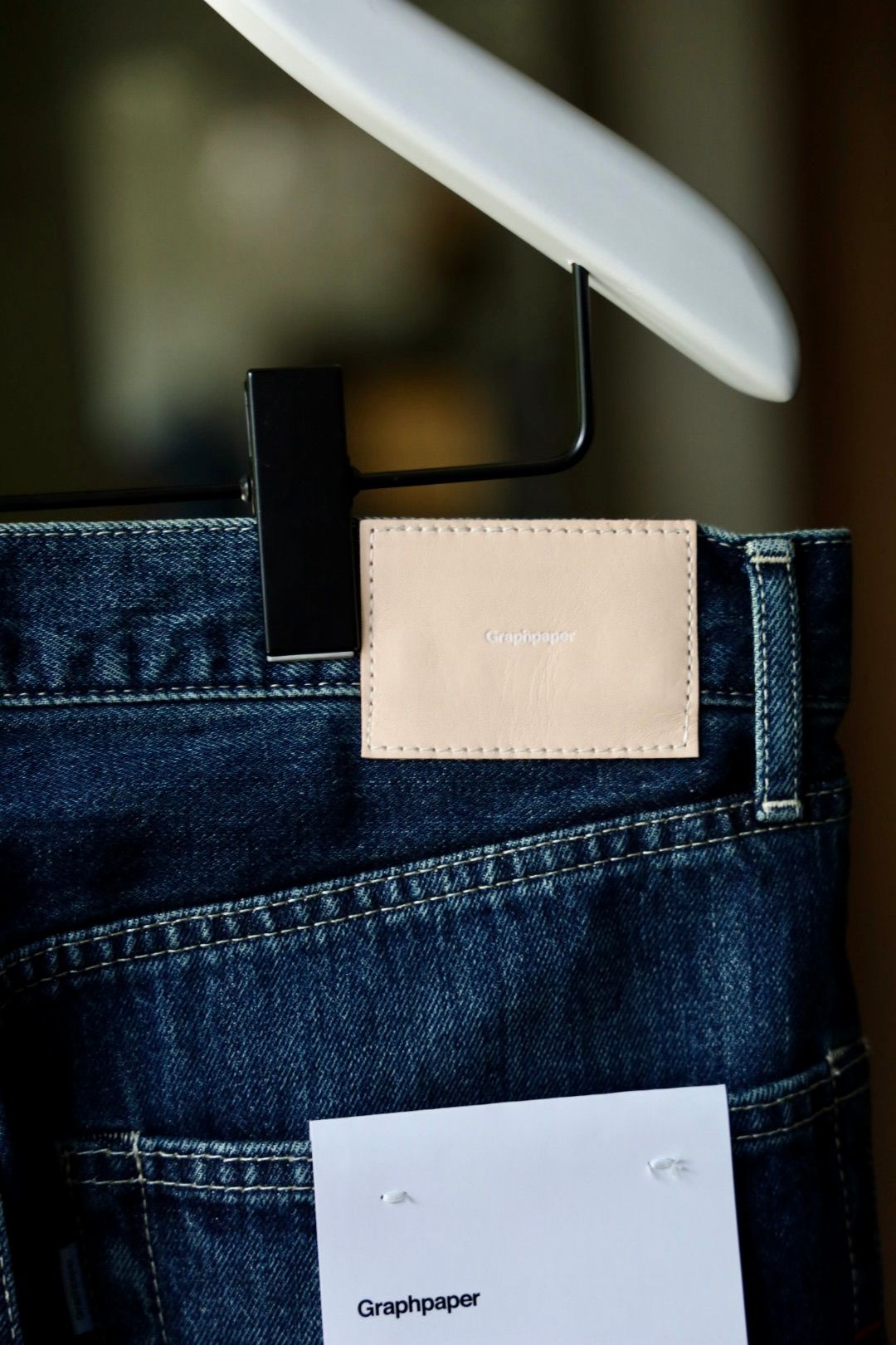 グラフペーパー25AW Selvage Denim Five Pocket wide Straight Pants(GU253-40059DB)INDIGO_DARK FADE