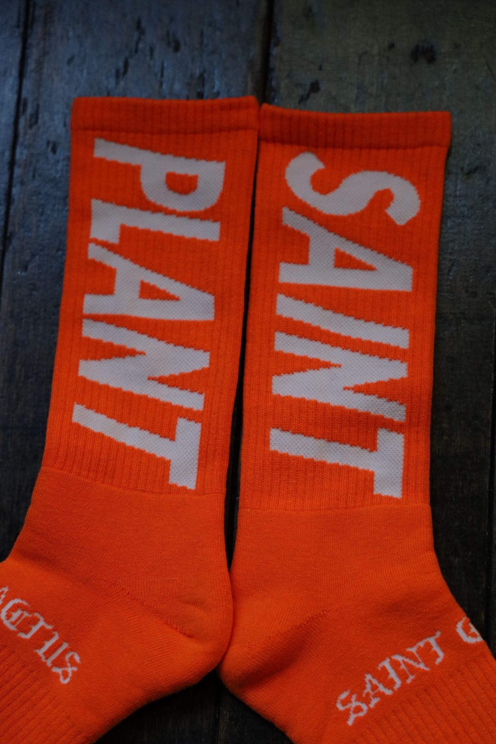 セントマイケル24AW SNT PLANT CP_SOCKS(SM-YS1-0000-C15)ORANGE