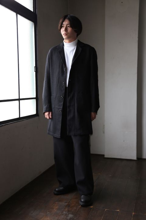 eYe JUNYA WATANABE COMME des GARCONS MAN ウール麻ツイル縮絨×牛革(WF-C401-051) style.2020.9.12.