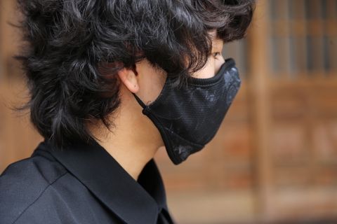 Graphpaper Selvage Wool S/S Oversized Box Shirt(GM212-50260) style. 2021.07.05.