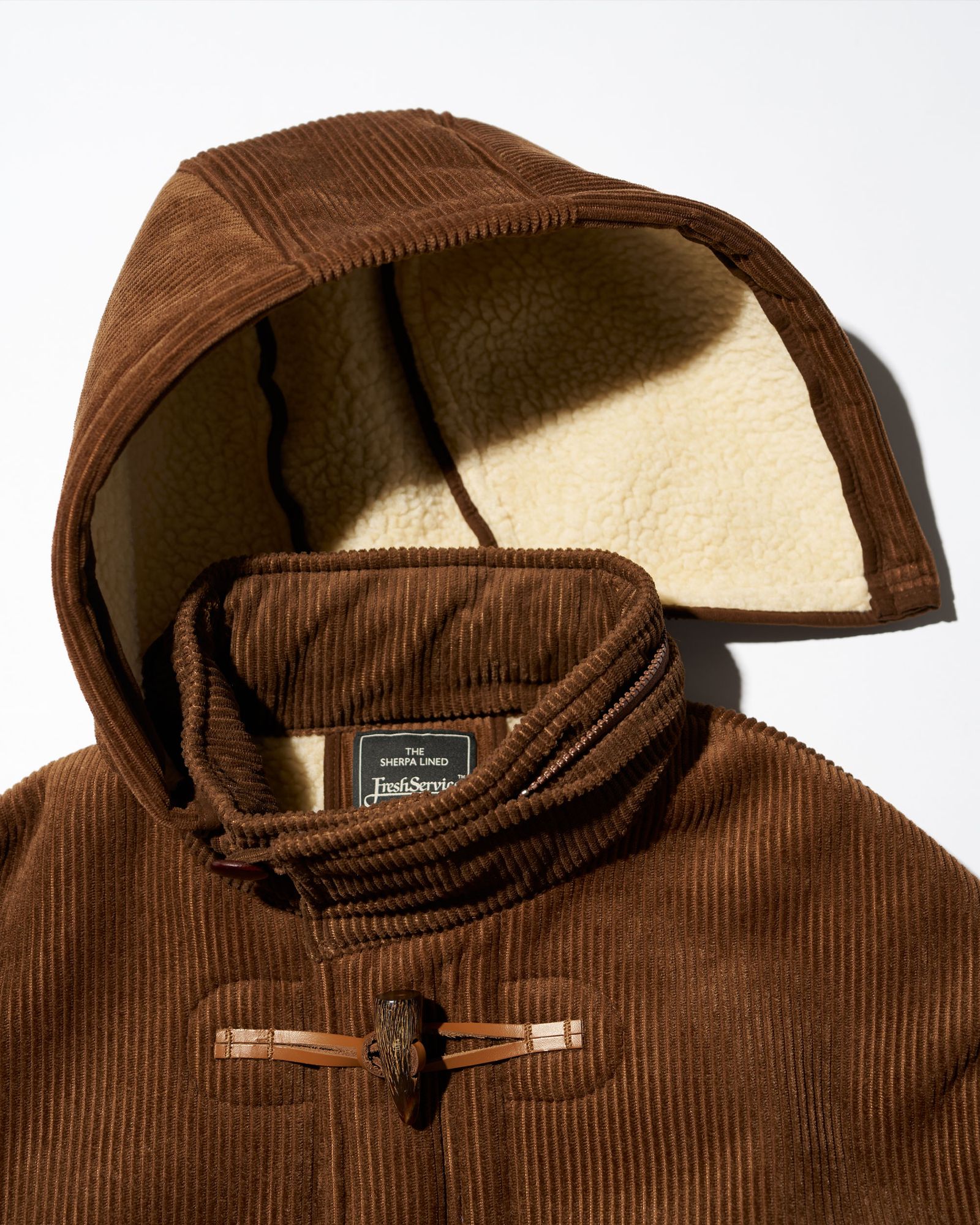 フレッシュサービス SHERPA CORDUROY DUFFLE COAT(FSC254-10064)BROWN☆11月22日(土)発売！