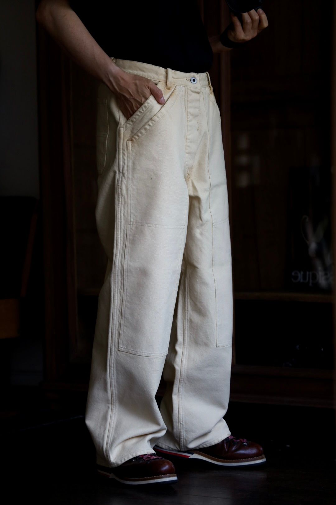 アプレッセ 2025 STYLE2 Vintage Silk Hemp Double Knee Pants(25AAP-04-07)BEIGE