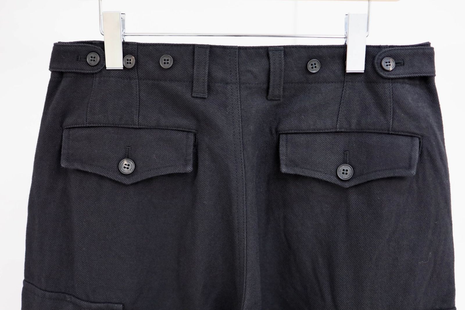 コムデギャルソンオム25FW 綿ウールアーミーサージパンツ(HP-P036-051)BLACK☆11月1日(土)発売！