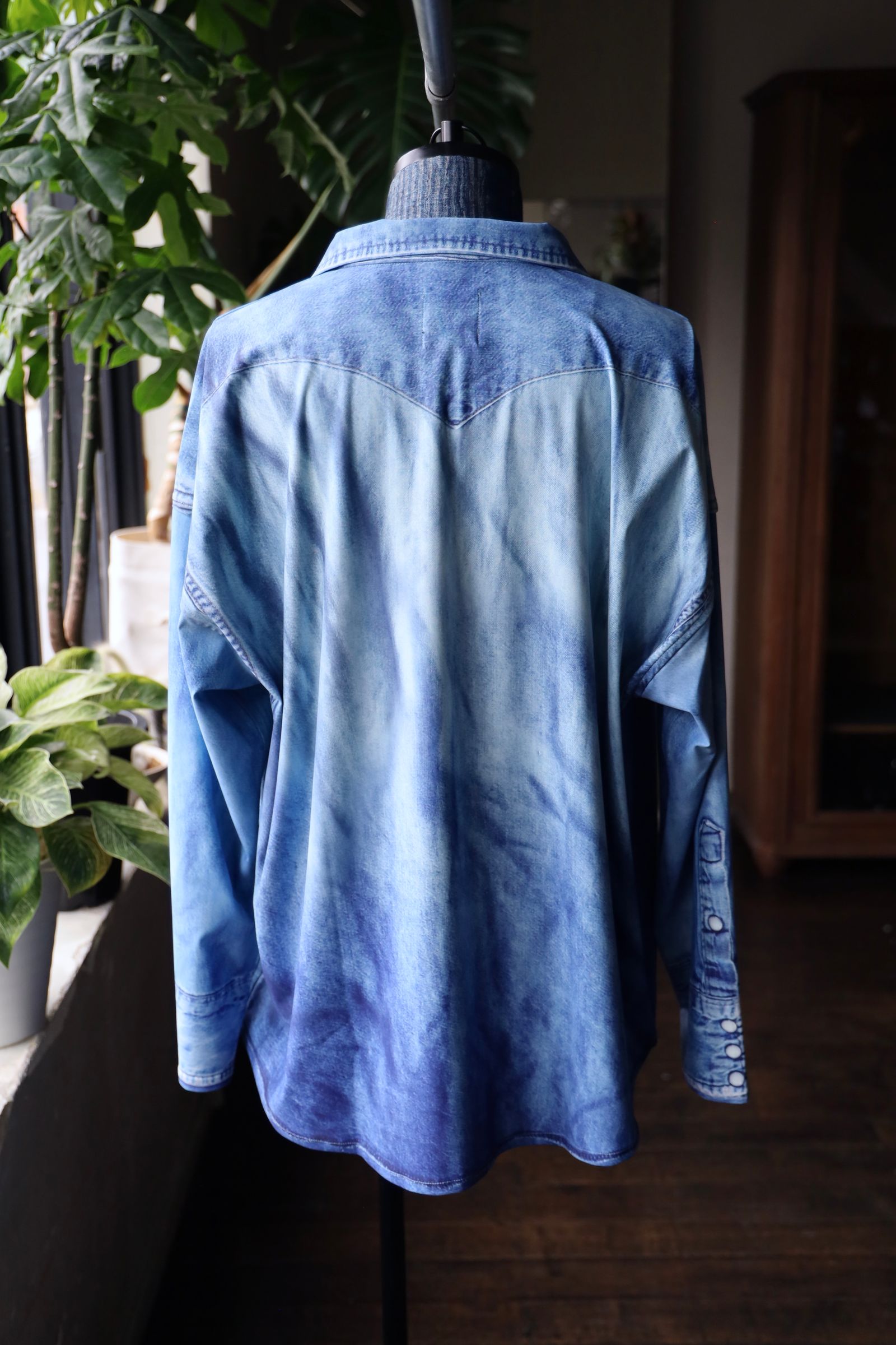 トーキングアバウト ジ アブストラクション 25SS PRINT PO SHIRT(NPT-SH-001)DENIM