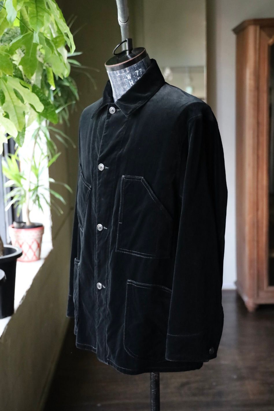 blurhms 25FW Velvet Work Jacket(BHS25F027Vel)black☆8月29日(金)新作発売！