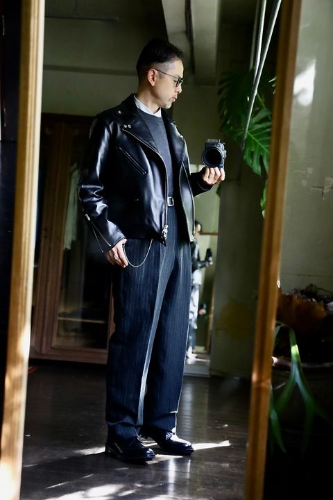 A.PRESSE Double Riders Jacketスタイル