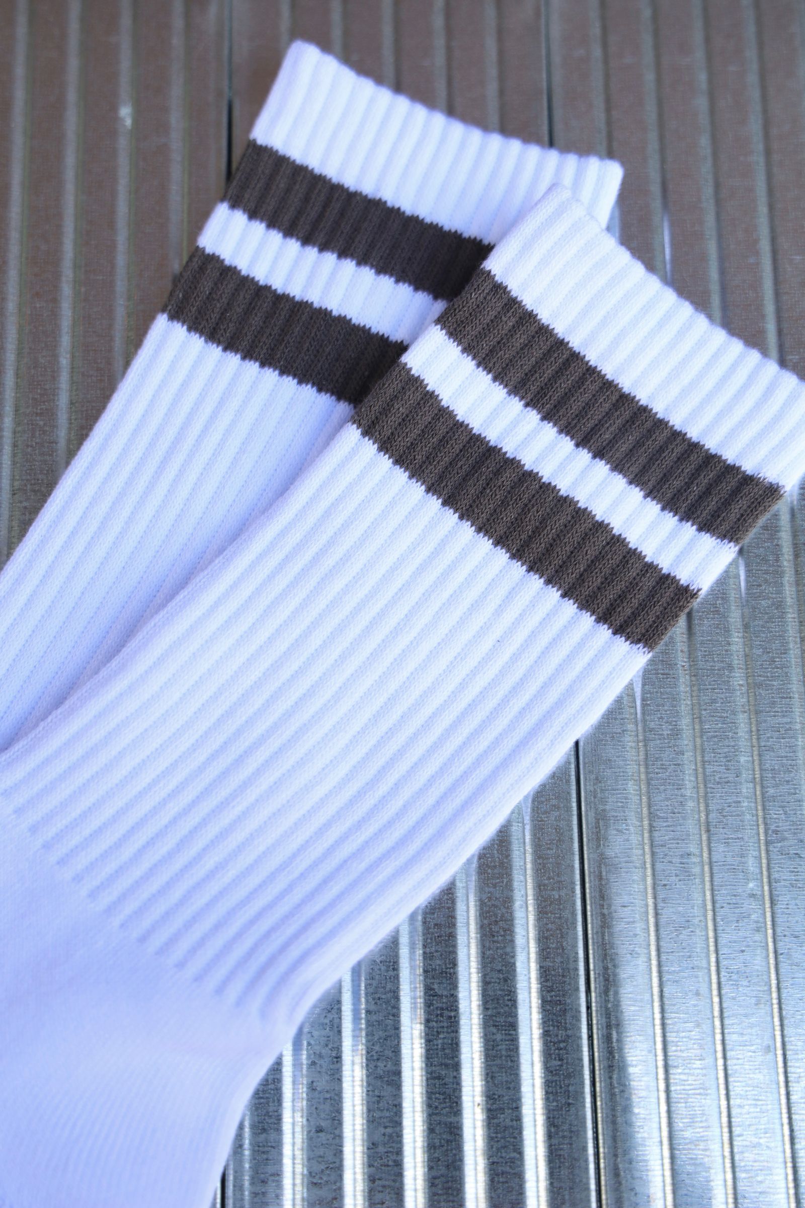 フレッシュサービスソックス 2-PACK LINE CREW SOCKS (GRAY)
