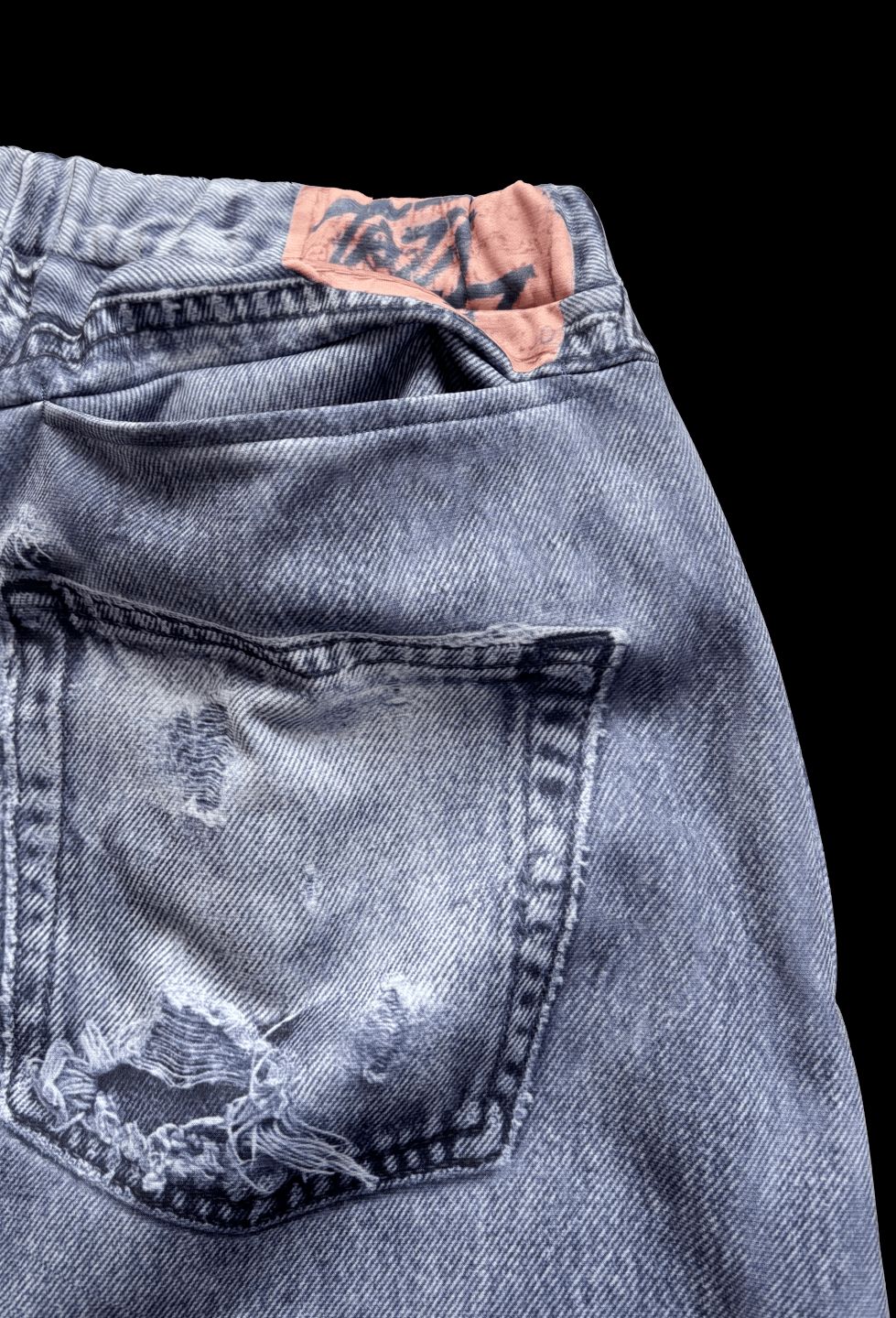 トーキングアバウト ジ アブストラクション 25AW DENIM PRINT FLEECE LINING WIDE PT(2526AW-PT-002F)BLACK☆新作発売！