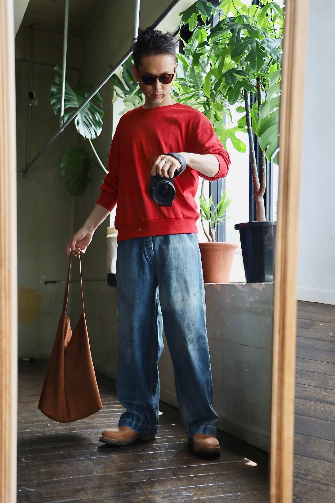 A.PRESSE US ARMY DUNGAREE DENIM TROUSERSスタイル2025.5.10