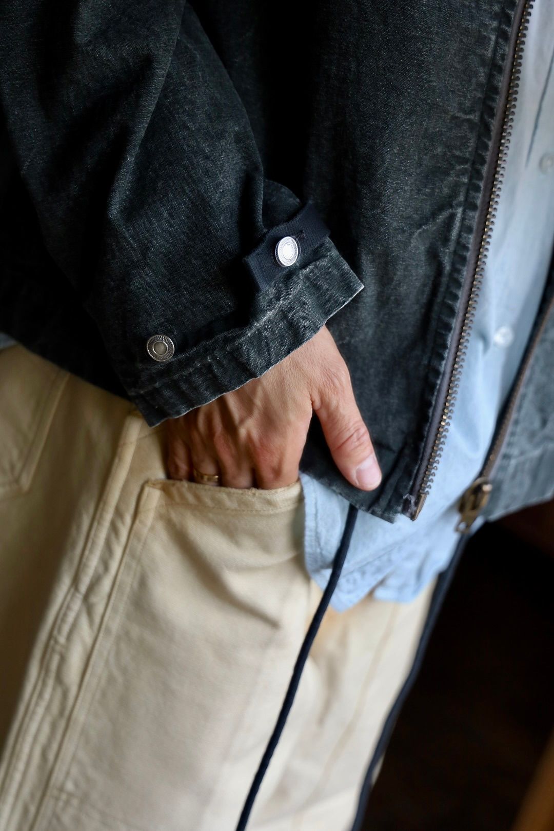 アプレッセ 2025 STYLE2 Vintage Silk Hemp Double Knee Pants(25AAP-04-07)BEIGE