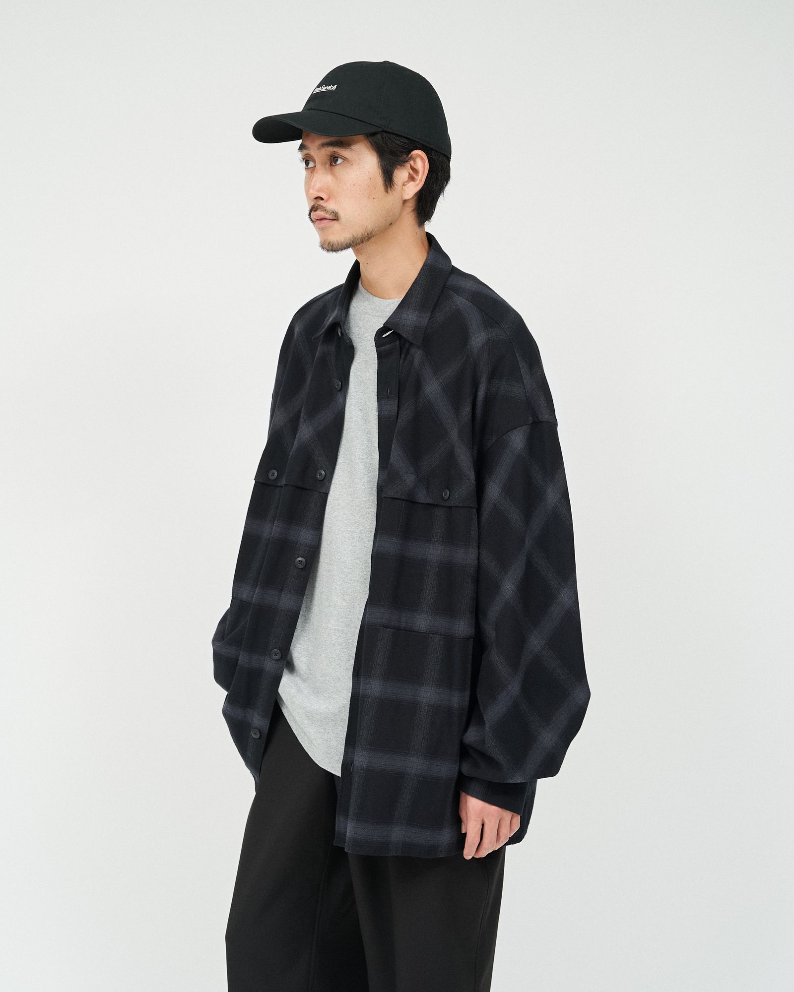 フレッシュサービス FLANNEL CHECK OVER YOKE SHIRT (FSC253-50129)DARK NAVY★10月4日(土)発売！