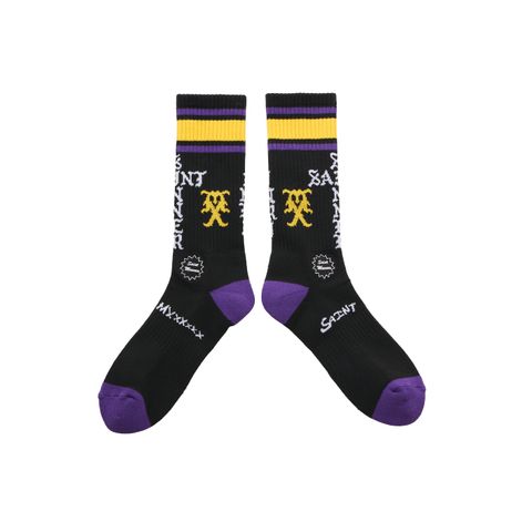 セントマイケル SINNER SOCKS (SM-HR1-0000-111)BLACK/PURPLE★10月11日(土)発売！