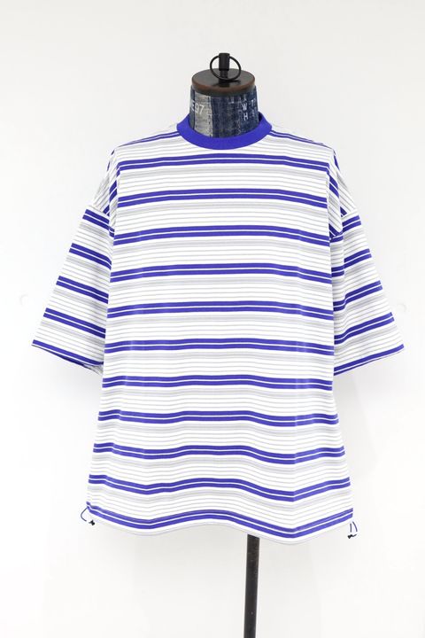 is-ness 26SS Border Balloon T-Shirt(26SS_48_1008SST01-B)WHITE x BLUE☆新作発売！