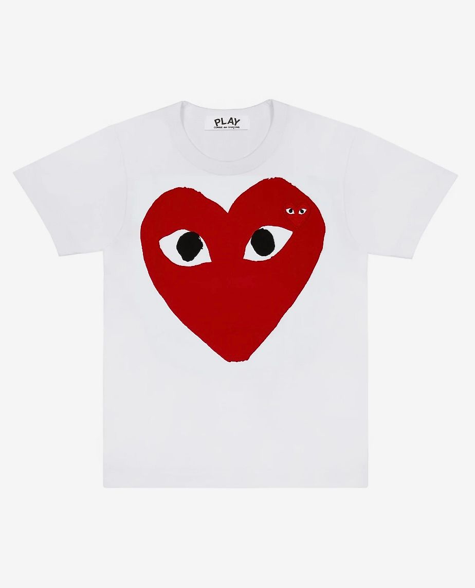 PLAY COMME des GARCONS - プレイコムデギャルソン レッドハート ワンポイントTシャツ RED HEART  (WHITE)☆6月1日(土)発売！ | mark