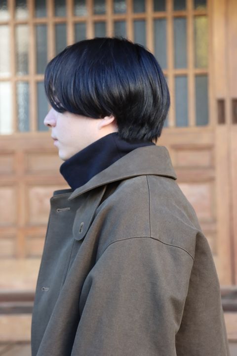 A.PRESSE  Motorcycle Half Coat"OLIVE"style