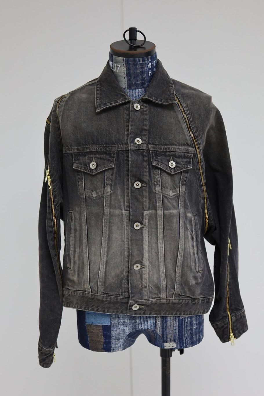 doublet ダブレット26SS FILLETED ZIP DENIM JACKET (26SS08BL241) BLACK ★1月17日(土)11:00発売！