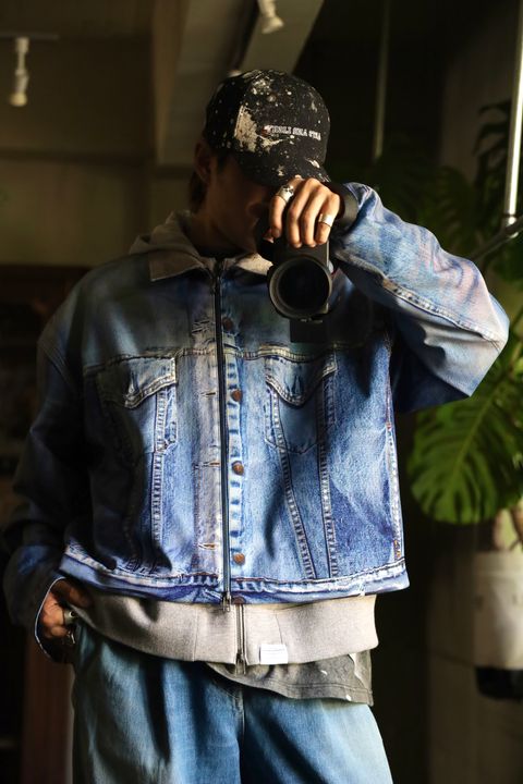 TALKING ABOUT THE ABSTRACTION LAYERED PRINT PARKA スタイル