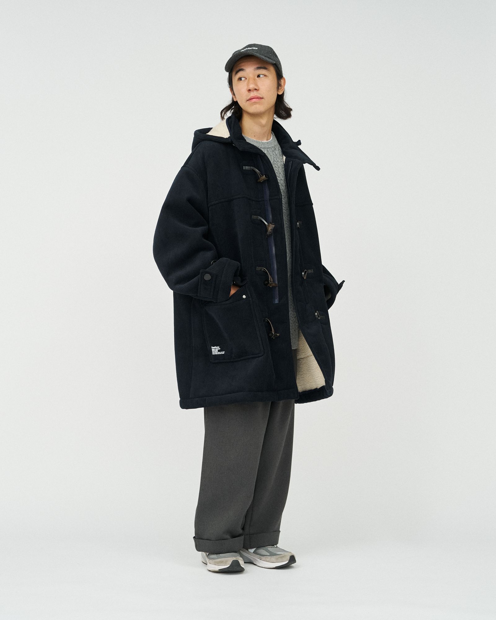 フレッシュサービス SHERPA CORDUROY DUFFLE COAT(FSC254-10064)NAVY☆11月22日(土)発売！