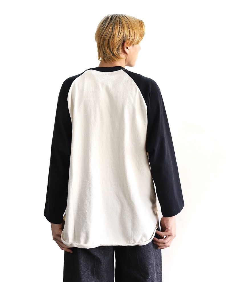 blurhms - ブラームス 24SS Co/Silk Nep Baseball Raglan Tee