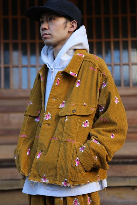 doublet VETNAM EMBROIDERY COURDUROY SET UP"YELLOW"Style.2020.12.28.