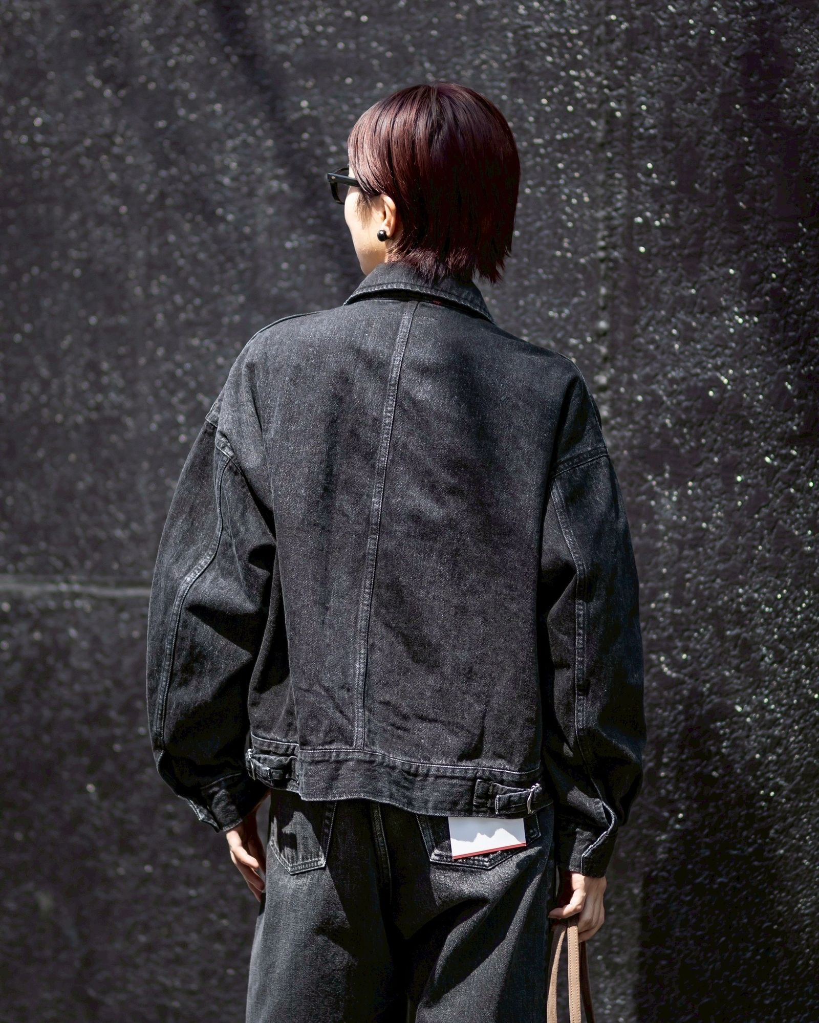 Graphpaper 25AW Women's Selvage Denim Zip Jacket(GL253-20057DB)BLACK_DARK FADE