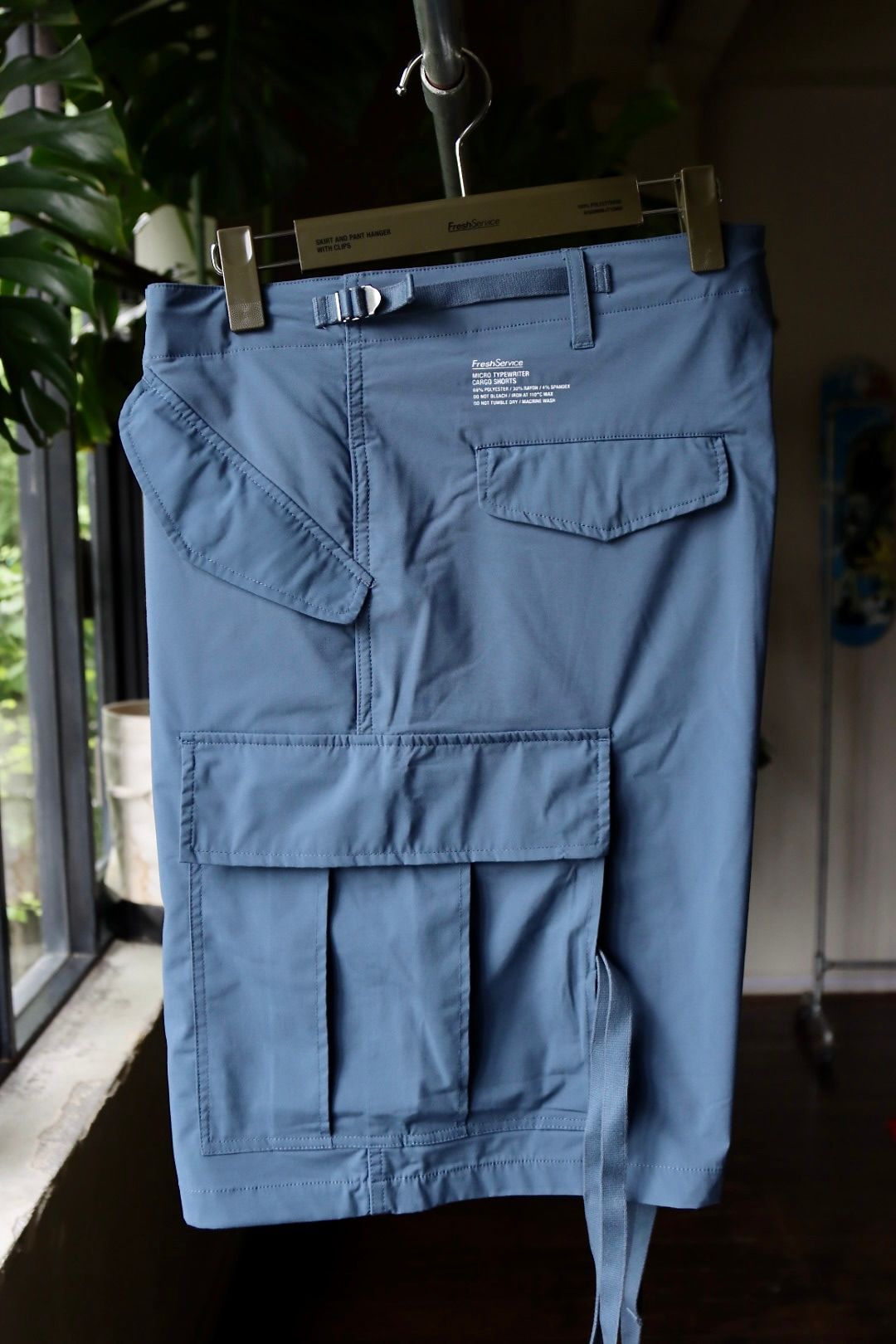 フレッシュサービス MICRO TYPEWRITER CARGO SHORTS(FSW-23-PT _008)BLUE - FREE