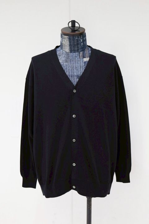 グラフペーパー26SS Suvin High Gauge Knit Cardigan (GU261-80261B)BLACK☆1月17日(土)発売！