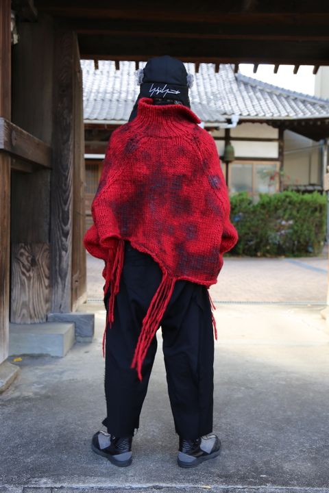 Yohji Yamamoto 朝倉ぺイント手編タートルCニット style 2020.12.16.