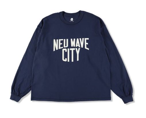イズネスミュージック 25AW NEU WAVE LONG SLEEVE T-SHIRT (IMP6_10_NEUWAVELS01) NAVY