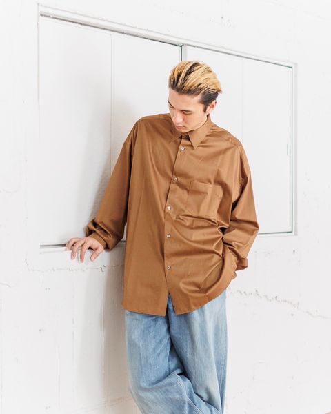 グラフペーパー  Silicon Poplin Oversized Regular Collar Shirt 3月1日(土)発売！