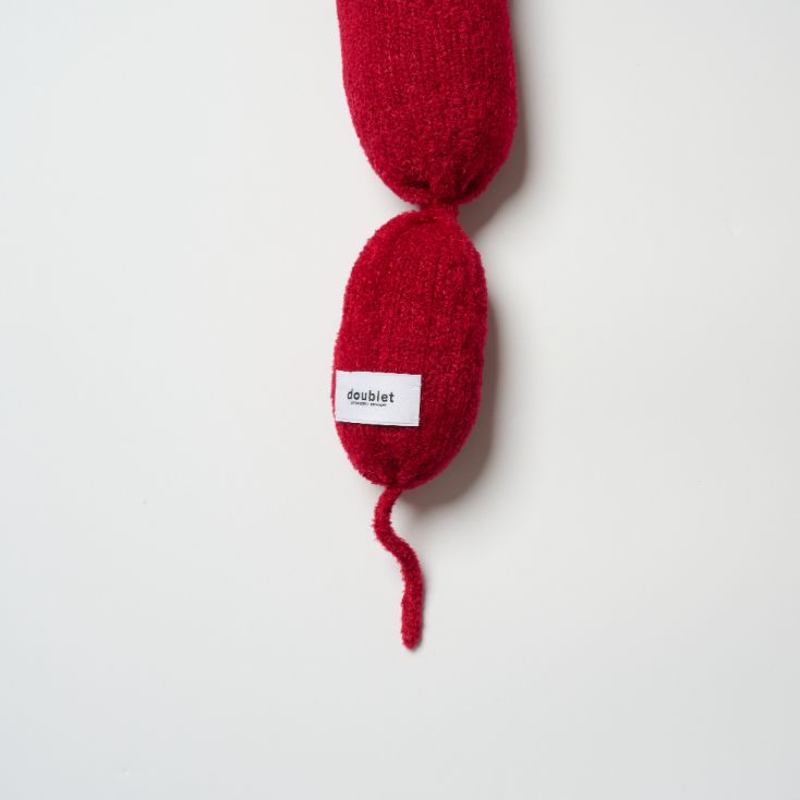 doublet ダブレット26AW BALLOON DOG KNIT SCARF (26AW59KN236)RED☆7月11日(土)発売！