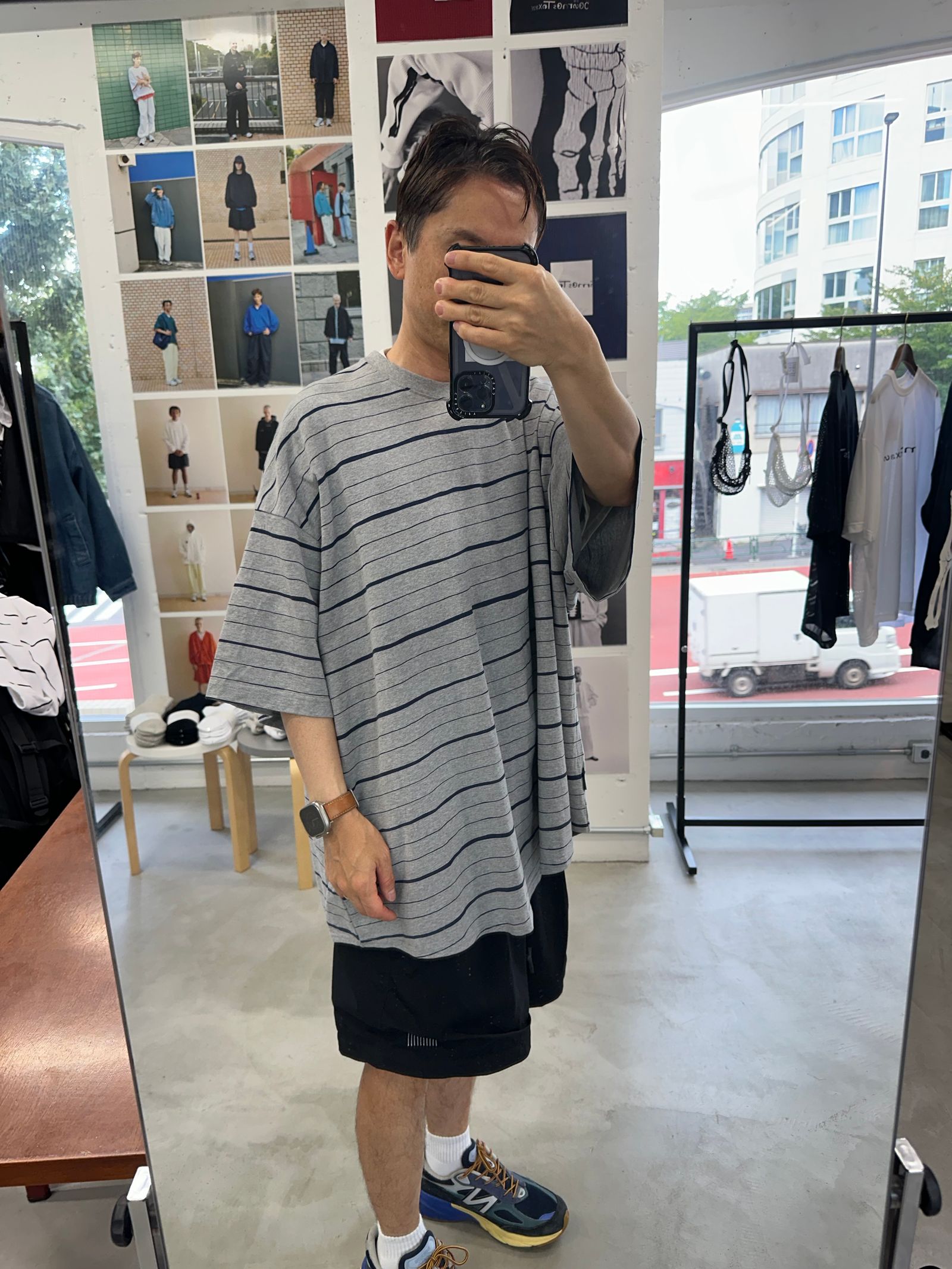 S.F.C 25SS エスエフシー SUPER BIG MIX SIDE STRIPES SS TEE(SFCSS25CS13)Grey-Navy☆3月29日(土)発売！