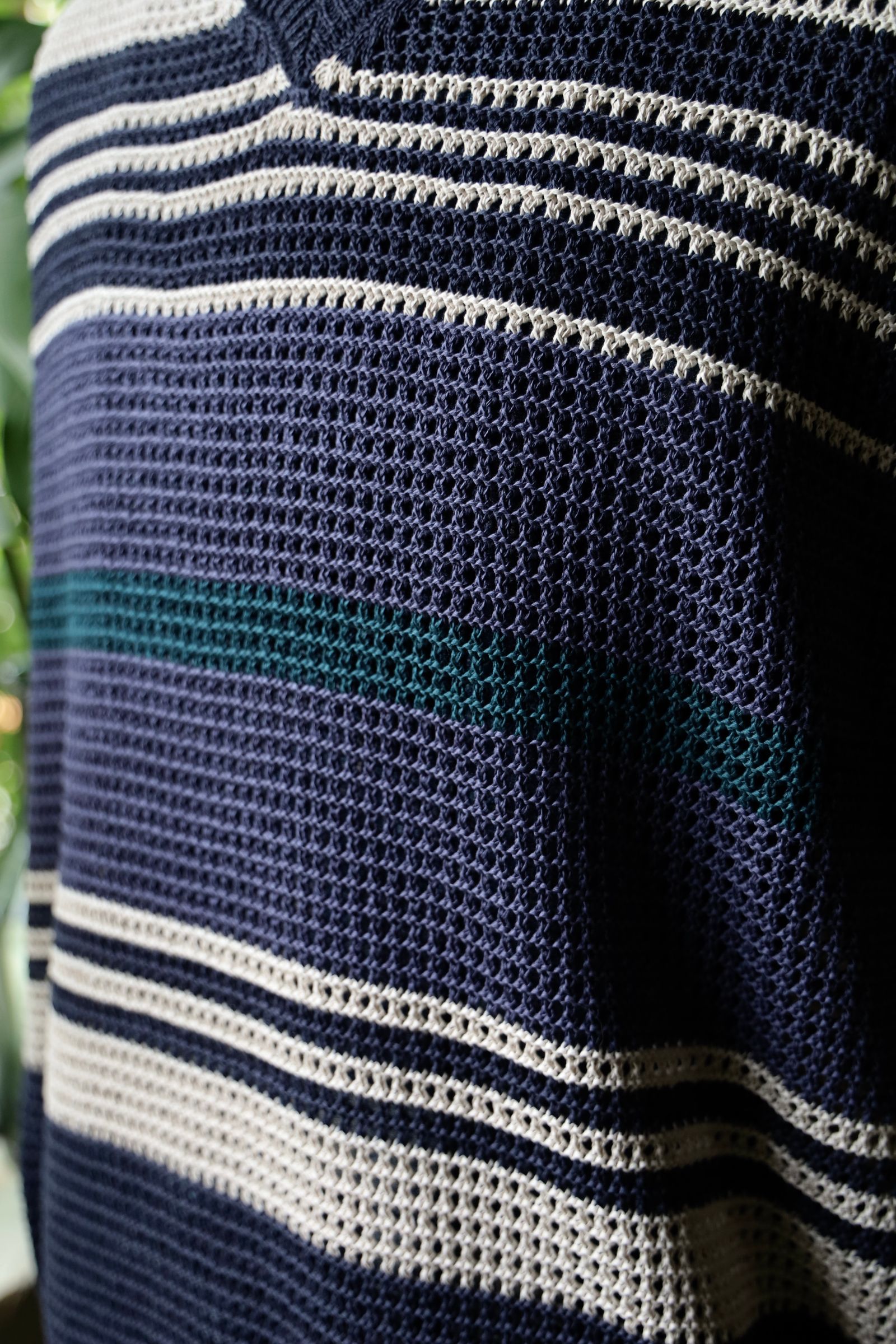 YOKE - ヨーク24SS BORDER MESH KNIT SKIPPER POLO SHIRT YOKE - ヨーク24SS BORDER MESH KNIT SKIPPER POLO SHIRT
