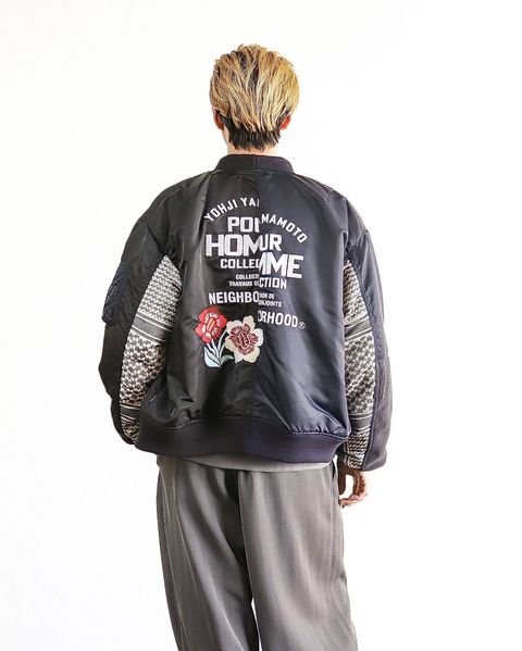Yohji Yamamoto x NEIGHBORHOOD MA-1 JACKET スタイル