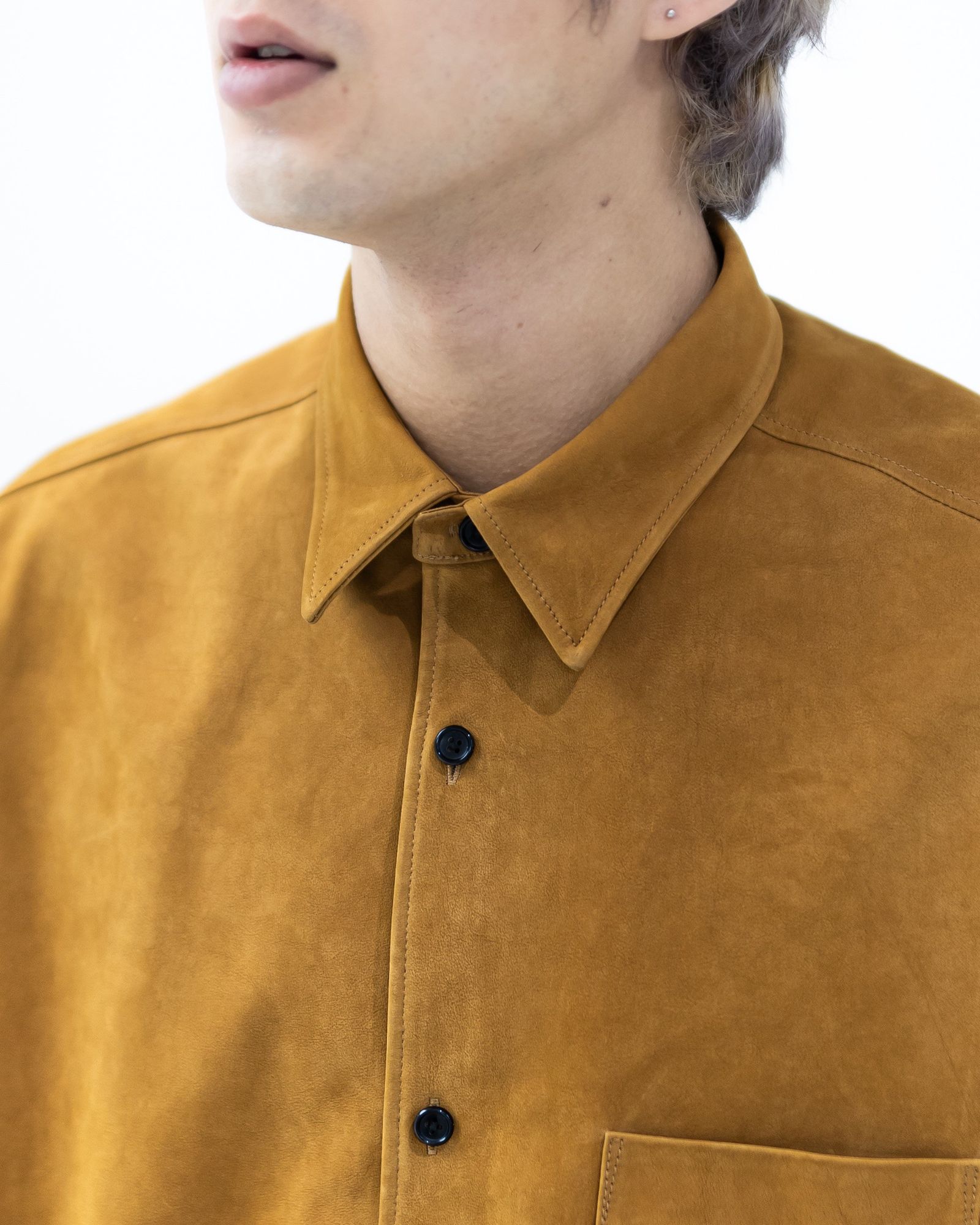 Graphpaper Cow Nubuck Leather S/S Oversized Regular Collar Shirt 2月28日(土)新作発売！