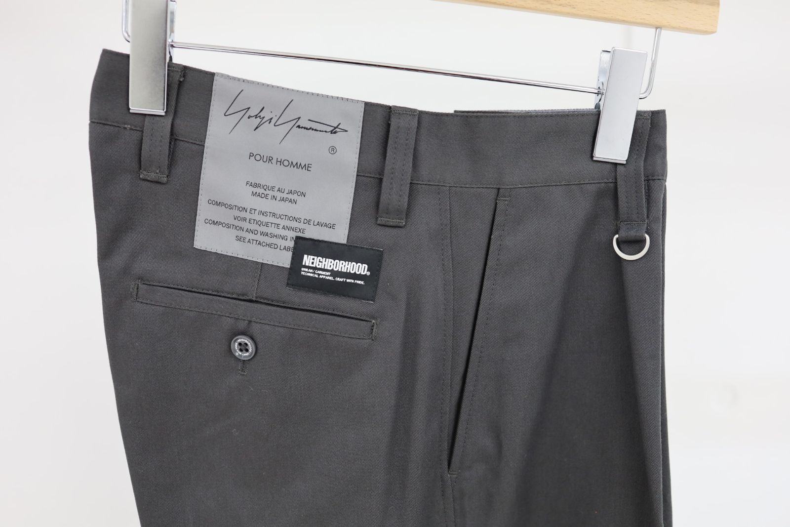 Yohji Yamamoto × NEIGHBORHOOD タックワークパンツ(HK-P95-901-2S26)GRAY☆12月5日(金)発売！