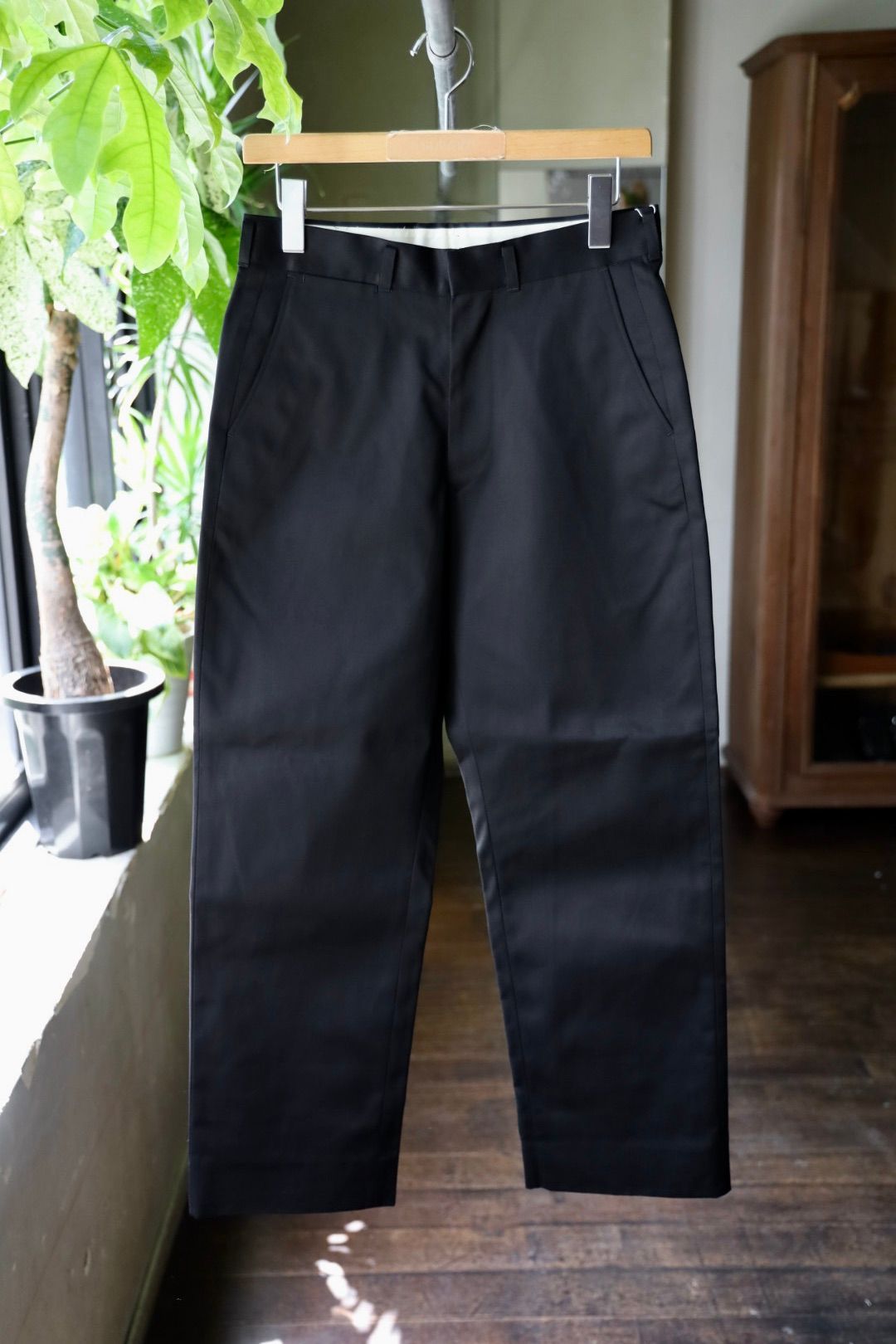 ファウンダ 25AW TWILL PANTS(015FD252006)BLACK