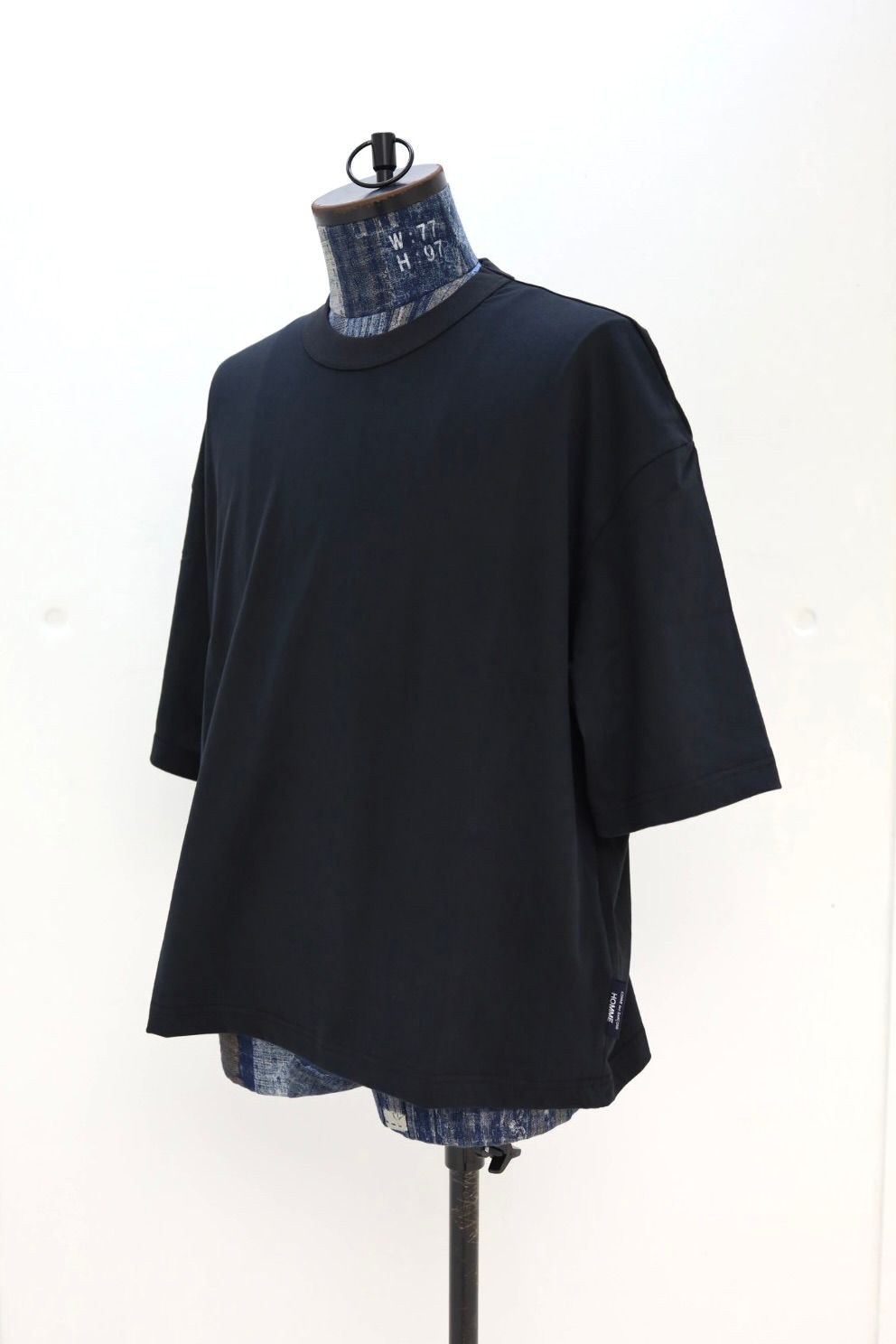 コムデギャルソンオム26SS 綿起毛天竺Tシャツ(HQ-T001-051)BLACK☆2月6日(金)発売