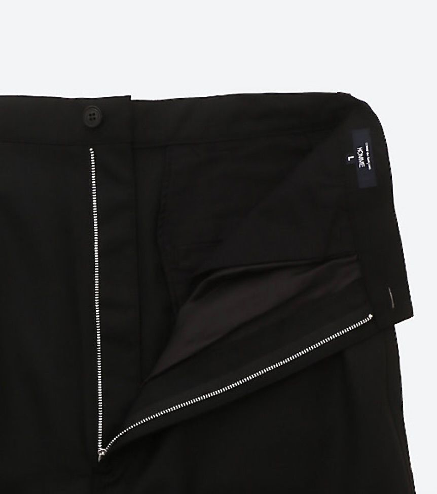 コムデギャルソンオム ウールギャバパンツ(HP-P102-051)BLACK