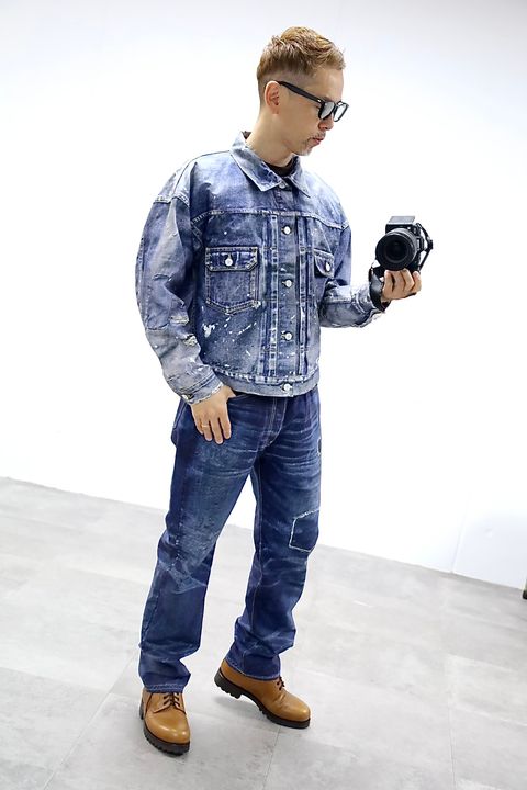 eYe JUNYA WATANABE MAN×New Manual 転写デニムプリントジャケットスタイル