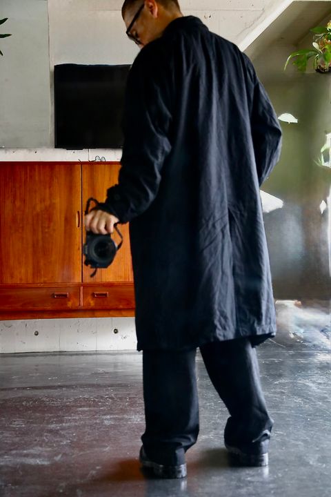 COMME des GARCONS HOMME エステルツイル製品染めコートスタイル.2025.9.5.