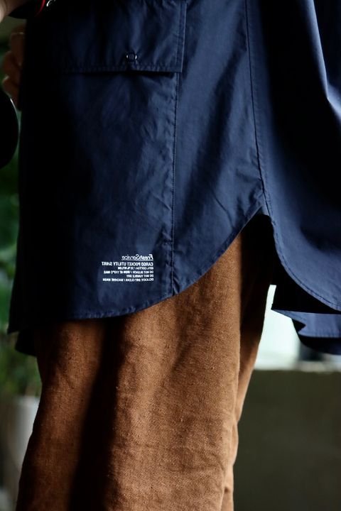 フレッシュサービス 22SS CARGO POCKET UTILITY SHIRT "NAVY"スタイル.2022.6.7.