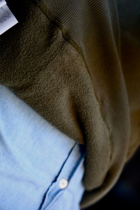 A.PRESSE Vintage Half Zip Sweat Hoodie"OLIVE"スタイル2025.1.25.