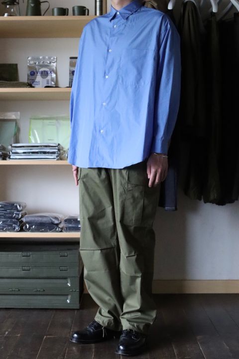 Graphpaper Broad Oversized L/S Regular Collar Shirt(GM214-50013) style.2021.10.17.