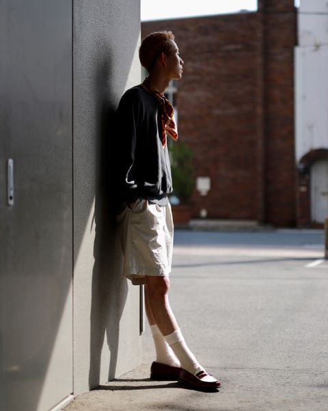 A.PRESSE アプレッセ23SS High Density Weather Cloth Shortsスタイル