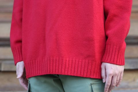 JUNYA WATANABE COMME des GARCONS MAN ラムウールジャガードニットRED style